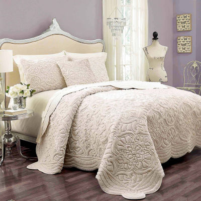 Vue Plush Decor Charlotte 3-pc. Coverlet Set