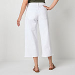 Liz Claiborne Womens Mid Rise Slim Pant-Petite, Color: White - JCPenney