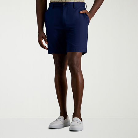 Haggar Cool 18 Pro 7" Mens Stretch Fabric Golf Short, 36, Blue