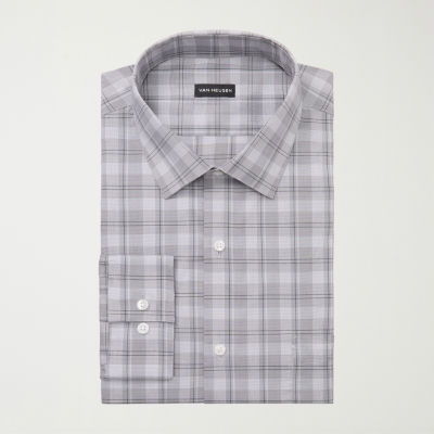 Van Heusen Slim Fit Ultra Wrinkle Free Stretch FLEX Solid Dress Shirt in Black | Rainwater's