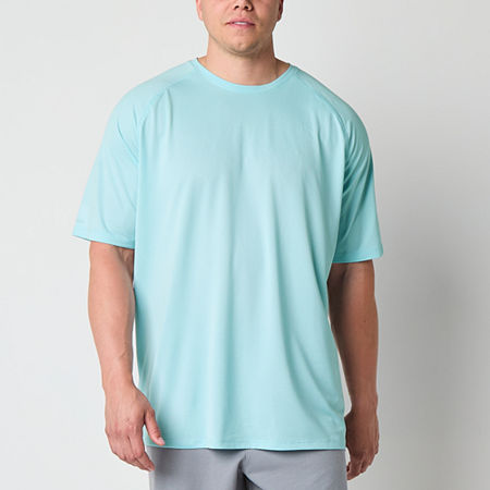 Xersion EverAir Everair Mens Crew Neck Short Sleeve Quick Dry Active Big and Tall T-Shirt, 3x-large, Blue