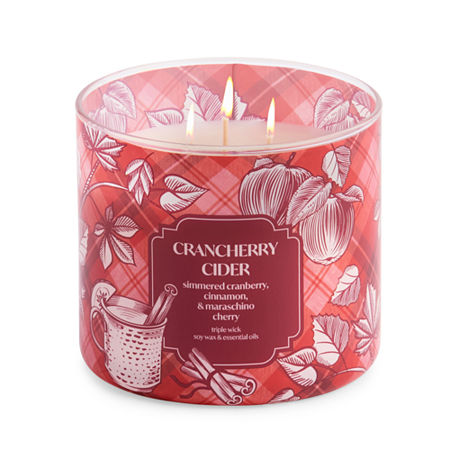 Distant Lands Crancherry Cider 3-wick Scented Jar Candle