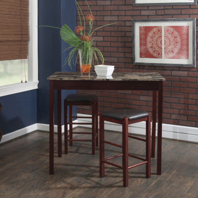 Faux Stone Paper Wrapped Top 3-pc. Pub Set