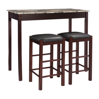 Faux Stone Paper Wrapped Top 3-pc. Pub Set