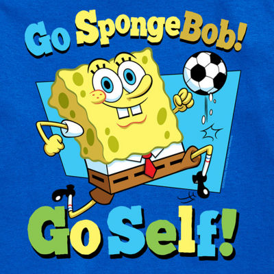 Soccer Go Self Little & Big Kid Boys Crew Neck Short Sleeve Regular Fit Spongebob Graphic T-Shirt