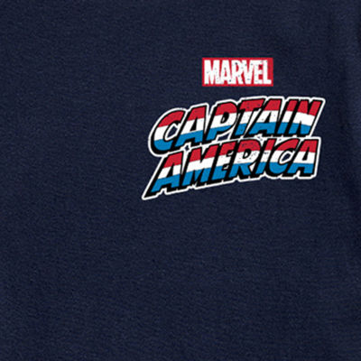 Novelty Mens Crew Neck Short Sleeve Regular Fit Captain America Marvel Graphic T-Shirt