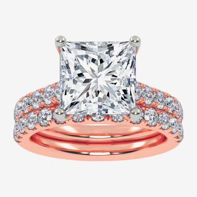 (H-I / SI1-SI2) Signature By Modern Bride Womens 2 1/2 CT. TW. Lab Grown White Diamond in 14K Gold Princess Bridal Set