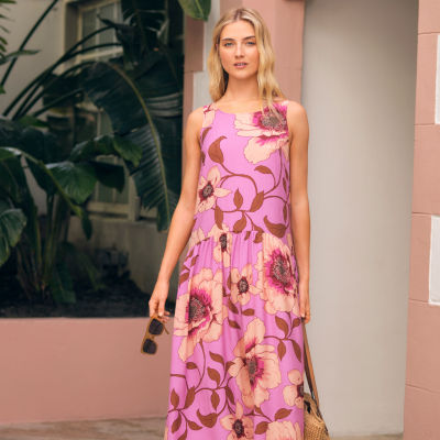 a.n.a Floral Drop Waist Maxi Dress