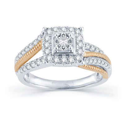 3/4 CT.T.W. Natural Diamond 14K Two-Tone Gold Engagement Ring