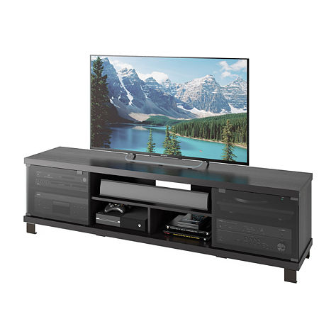 Holland 71 Wood TV Bench, One Size, Black