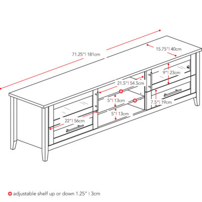 Jackson 71" Storage TV Bench