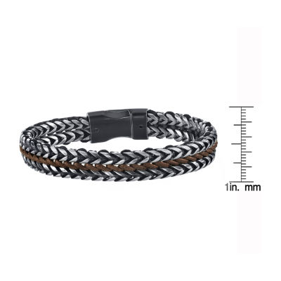 Mens Stainless Steel 8 1/2 Inch Link Bracelet