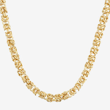 Sold at Auction: A gold chain necklace formed of engraved baton links, the  clasp stamped 14k, length 39cm, total weight 16.7 grams.