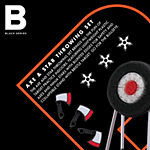 Black Series Axe Throwing Target Set 3 Throwing Axes and Bristle Target Active and Safe Play Blunted Edges