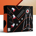 Black Series Axe Throwing Target Set 3 Throwing Axes and Bristle Target Active and Safe Play Blunted Edges