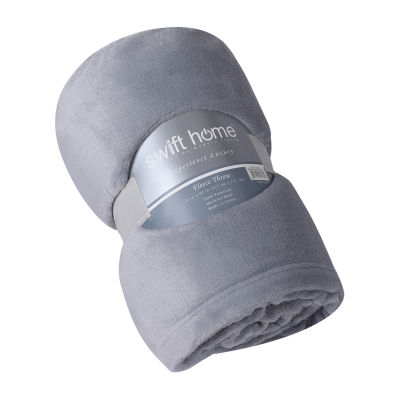 Swift Home Ultra Soft Embroidered Monogram Blanket 50"X60" Washable Midweight Throw