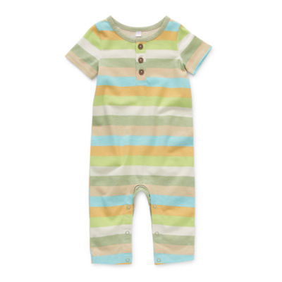Okie Dokie Baby Boys Short Sleeve Jumpsuit, Color Subtle Sage JCPenney