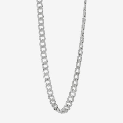 Made in Italy Sterling Silver 30 Inch Curb Solid Chain Necklace