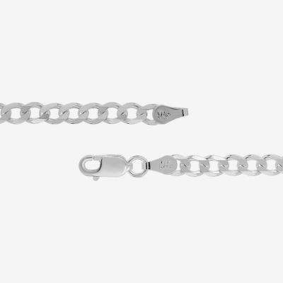 Made in Italy Sterling Silver 30 Inch Curb Solid Chain Necklace