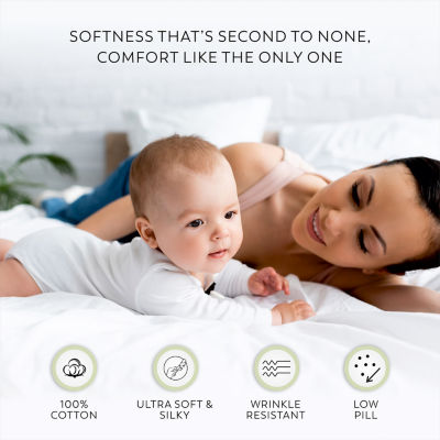 Color Sense 100% Cotton 300TC Ultra-Soft & Silky Wrinkle-Resistant Sheets Set