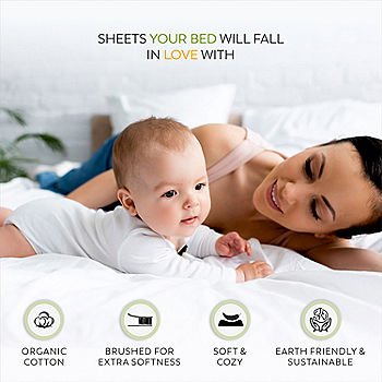 Purity Home Organic Cotton 300 Thread Count Eco-Friendly Sheet Set &  Pillowcases - JCPenney