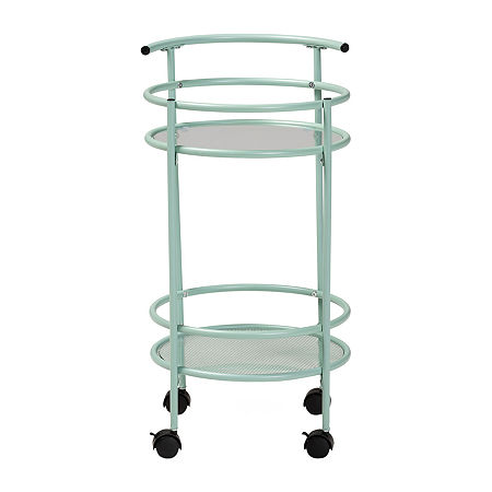 Newell Metal-Top Kitchen Cart, One Size, Green