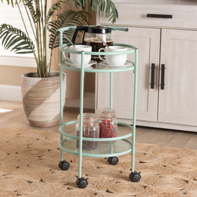 Newell Metal-Top Kitchen Cart