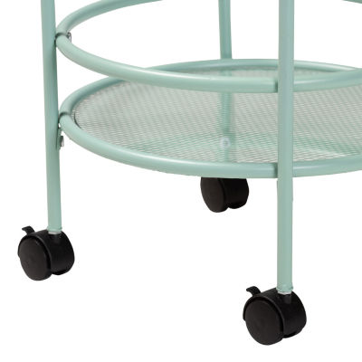 Newell Metal-Top Kitchen Cart