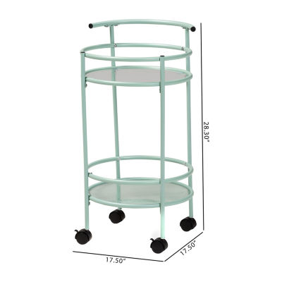 Newell Metal-Top Kitchen Cart