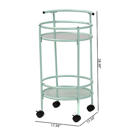 Newell Metal-Top Kitchen Cart, One Size, Green