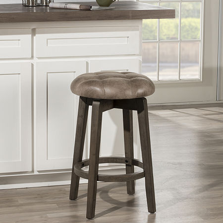 Odette Counter Height Swivel Bar Stool, One Size, Gray