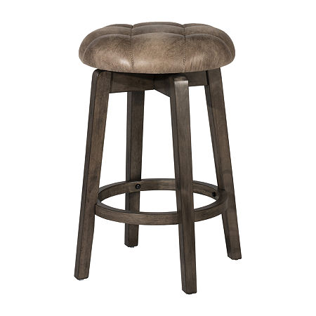 Odette Counter Height Swivel Bar Stool, One Size, Gray