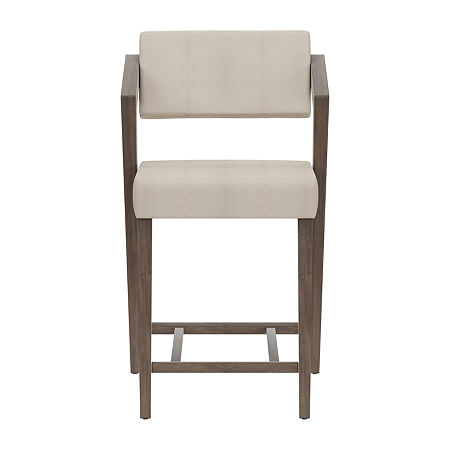 Snyder Counter Height Upholstered Bar Stool, One Size, Gray