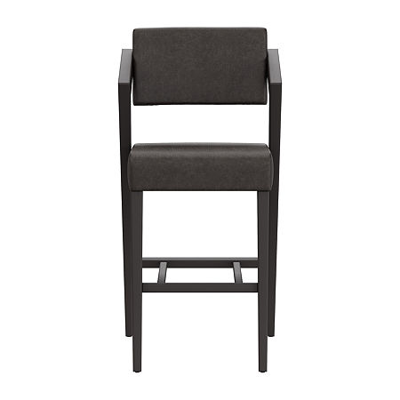 Snyder Upholstered Bar Stool, One Size, Black