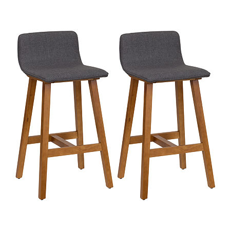 Bennett 2-pc. Counter Height Upholstered Bar Stool, One Size, Gray