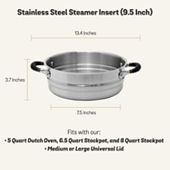 Tramontina 18/10 Stainless Steel Steamer Insert Strainer with handle  9.5inch (A)