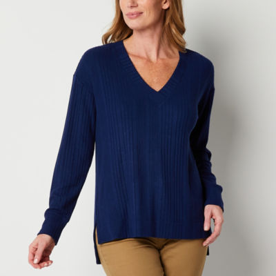 St. John's Bay Womens Turtleneck Long Sleeve T-Shirt - JCPenney