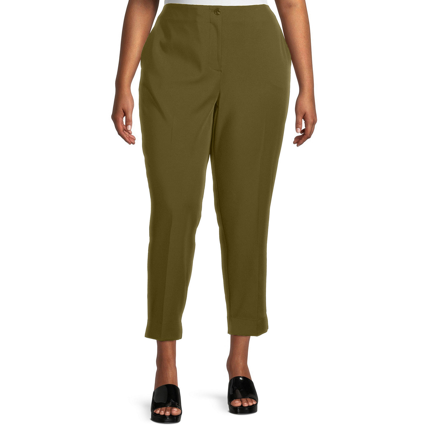 Worthington Plus Womens Ankle Pant - JCPenney