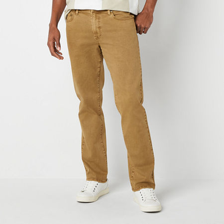 Arizona Mens Straight Leg Jean, 34 29, Beige