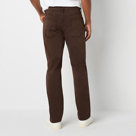 Arizona Mens Relaxed Fit Jean, 34 30, Brown