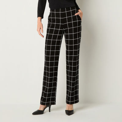 Liz Claiborne-Tall Audra Ponte Womens Straight Pull-On Pants