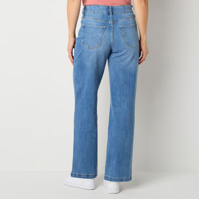 St. John's Bay Womens Tall High Rise Wide Leg Jean