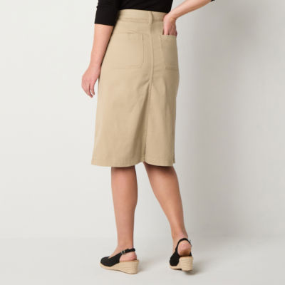 St. John's Bay Womens Denim Skirt-Tall