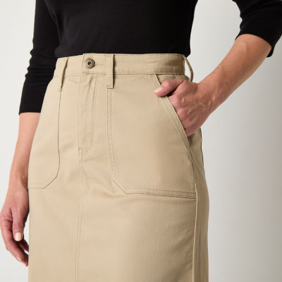 St. John's Bay Womens Denim Skirt-Tall