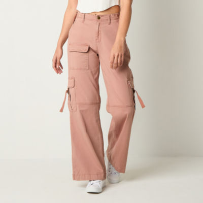 Arizona Womens Low Rise Straight Cargo Pant-Juniors