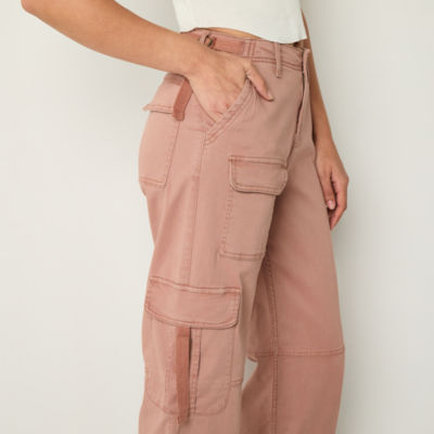 Arizona Womens Low Rise Straight Cargo Pant-Juniors