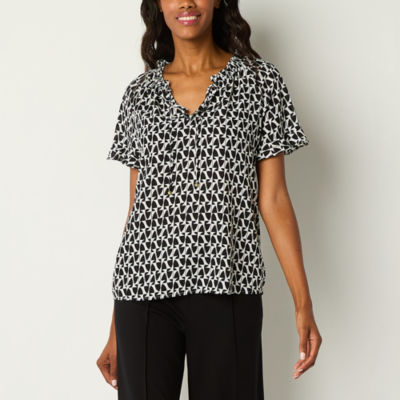 Blouse Casual Femme Liz Claiborne Taille M - Couleur Crème, Neuve Avec étiquettes
