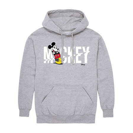 Mens Long Sleeve Mickey Mouse Hoodie, 3x-large, Gray