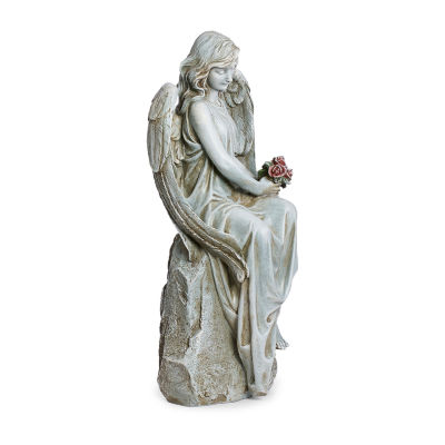 Roman 17.75in Angel With Flowers Statue