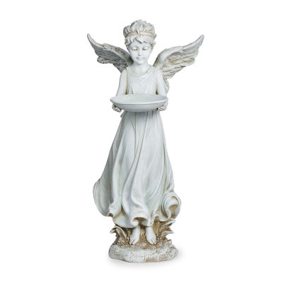 Roman 18in Angel Statue Bird Feeder